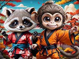 Play Kung Fu Little Animals Online on Play26.com