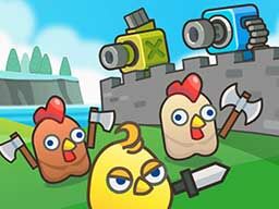 Play MERGE CANNON: CHICKEN DEFENSE Online on Play26.com