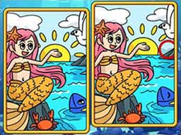 Play Mermaids: Spot The Differences Online on Play26.com