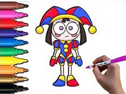 Play Pomni Coloring Time Online on Play26.com