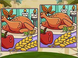 Play Thanksgiving Spot The Differences Online on Play26.com