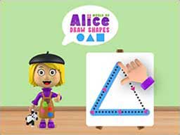 Play World of Alice   Draw Shapes Online on Play26.com