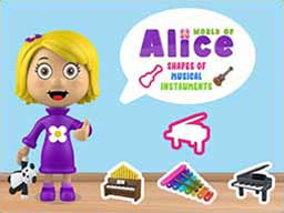 Play World of Alice   Shapes of Musical Instruments Online on Play26.com